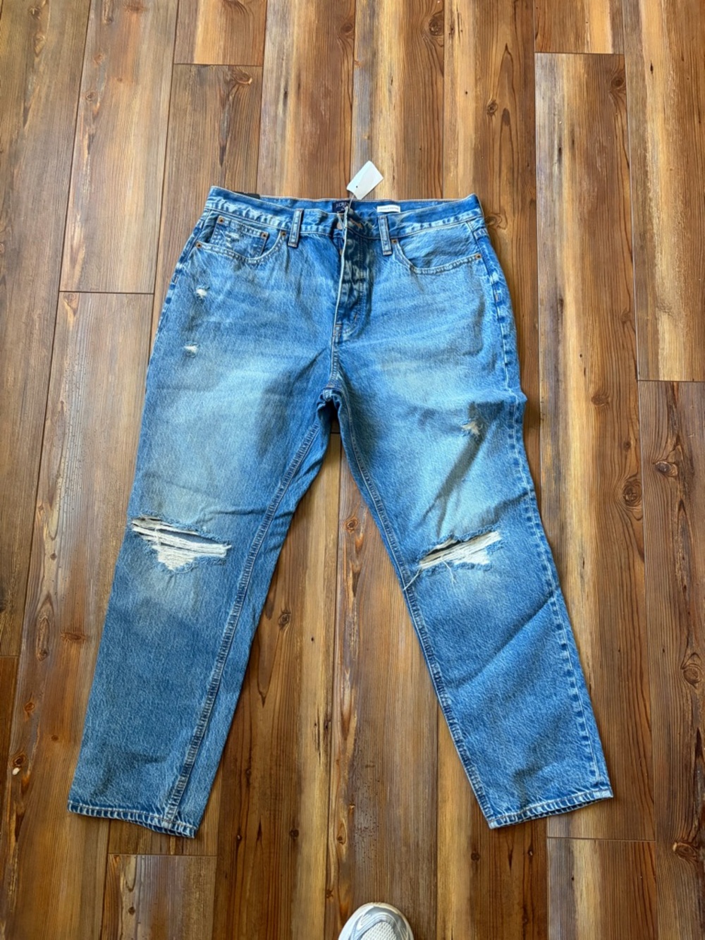 J. Crew Light Blue Relaxed Distressed Jeans